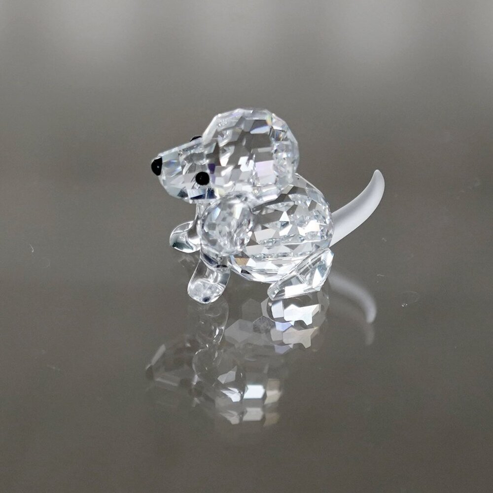 NWT, Swarovski Silver Crystal, Sitting Beagle